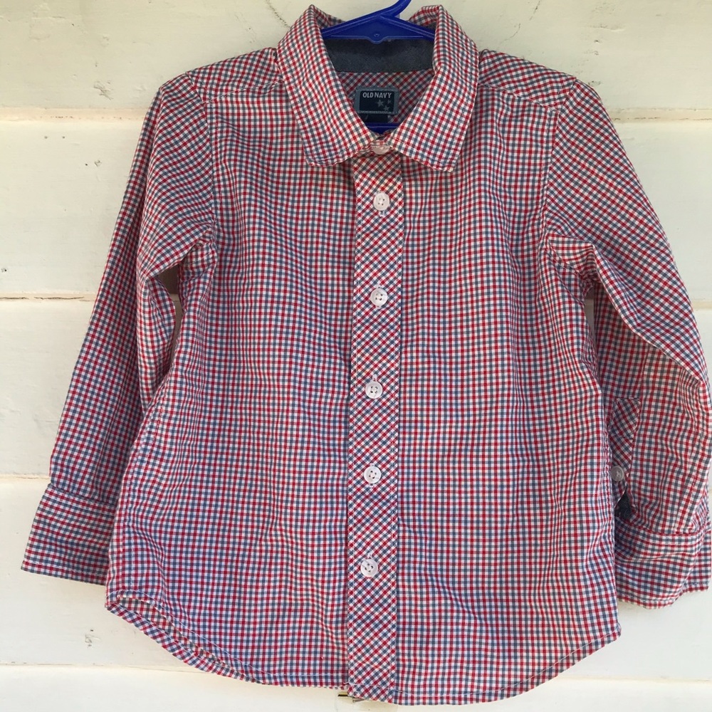 OLD NAVY boys long sleeve button up shirt
